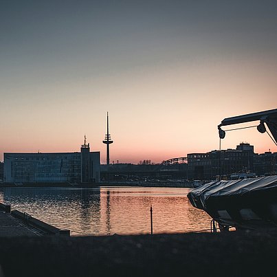 Sonnenuntergang beim FSJ in Kiel