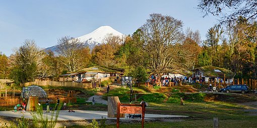 Wiese und Berge beim FSJ in Chile