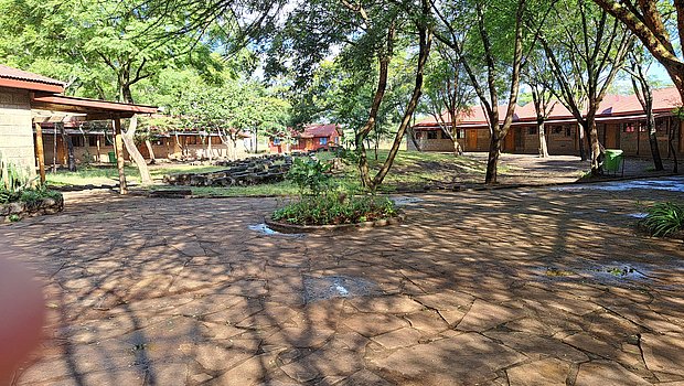 Bick auf den Innenhof von Mbagathi