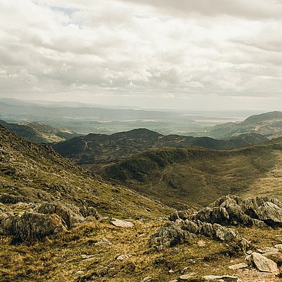 Weite grüne Landschaft beim FSJ in Großbritannien.