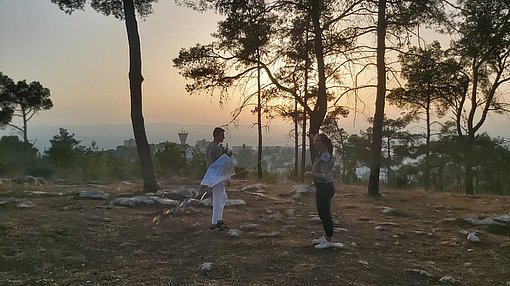 Sonnenuntergang beim FSJ "Beit Uri" in Israel