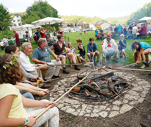 Lagerfeuer beim FSJ in Crailsheim