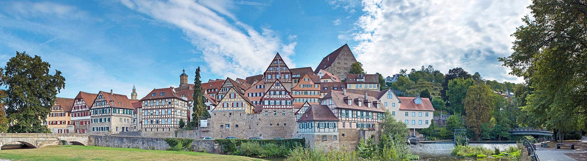 Schöne Fachwerkhäuser beim FSJ in Schwäbisch Hall