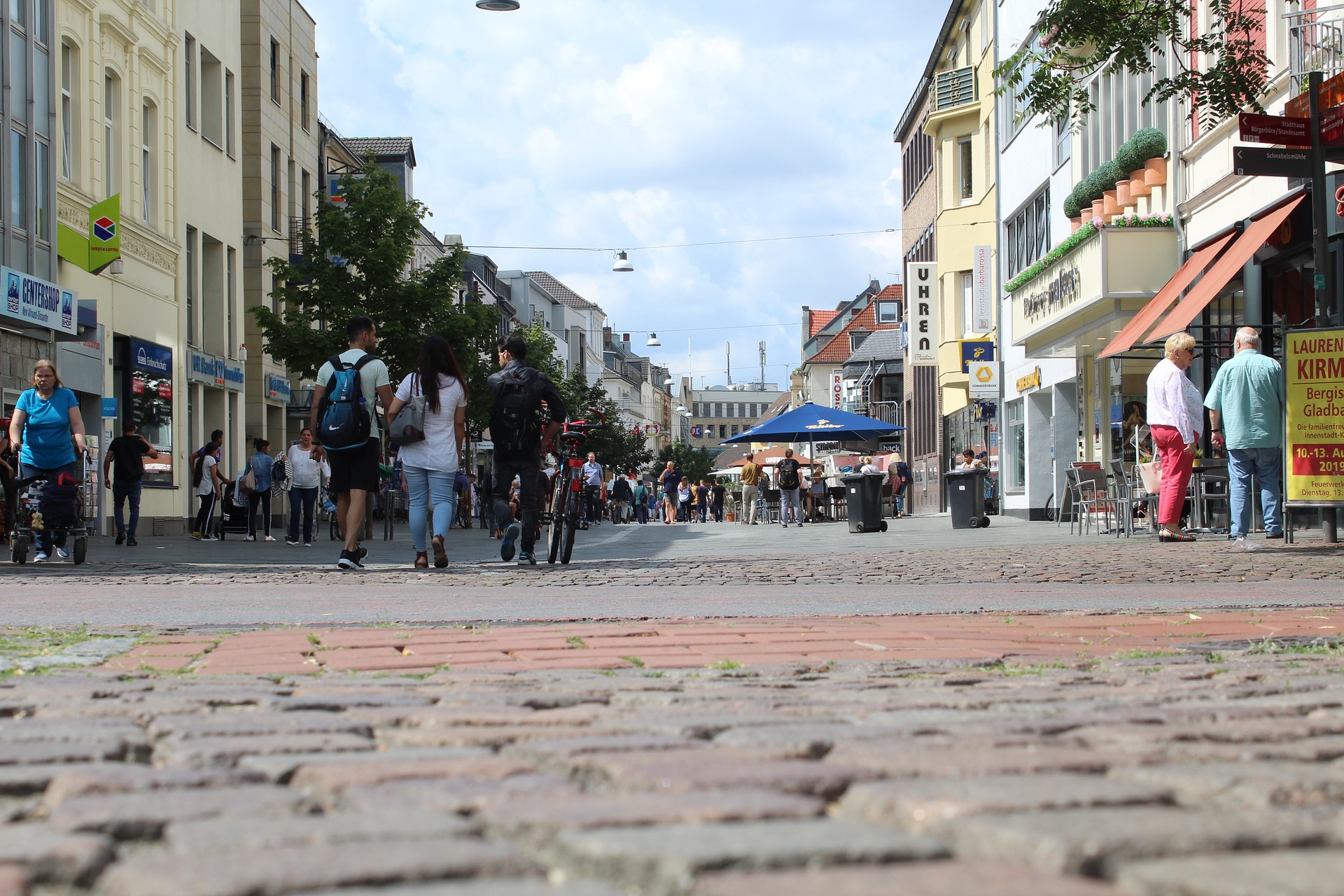 Fußgängerzone beim FSJ in Bergisch Gladbach