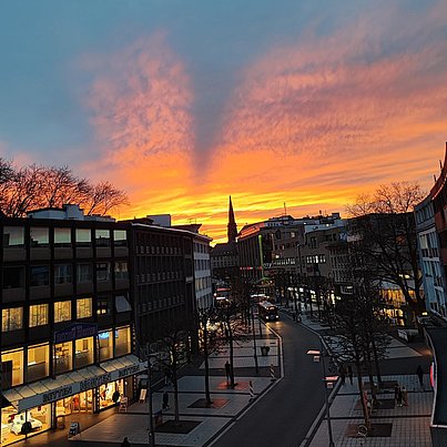 Sonnenuntergang beim FSJ in Bochum