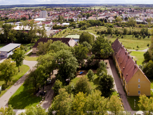 Schule von oben beim FSJ in Crailsheim