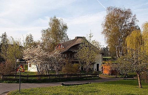 Haus im Frühling beim FSJ in Hessen