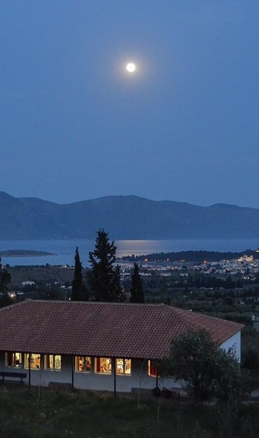 Einatzstelle bei Nacht beim FSJ in Griechenland.