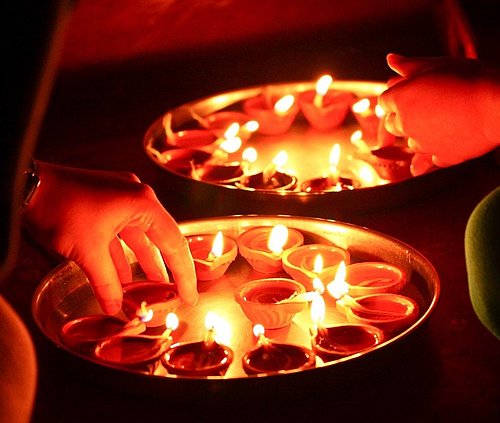 Kerzen beim FSJ Indien