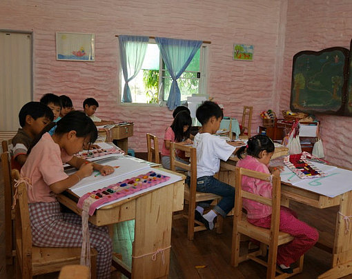 Klassenzimmer in beim FSJ Thailand.