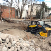 Sol Naciente Waldorfschule Baustelle mit Bagger